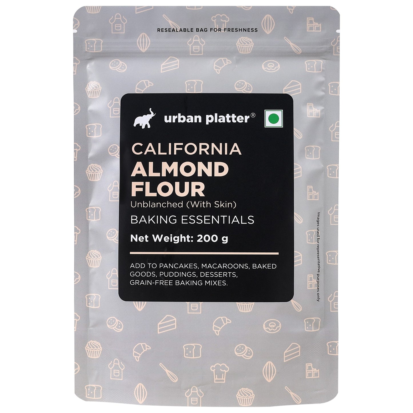 Urban Platter Natural Almond Flour - 200 gms