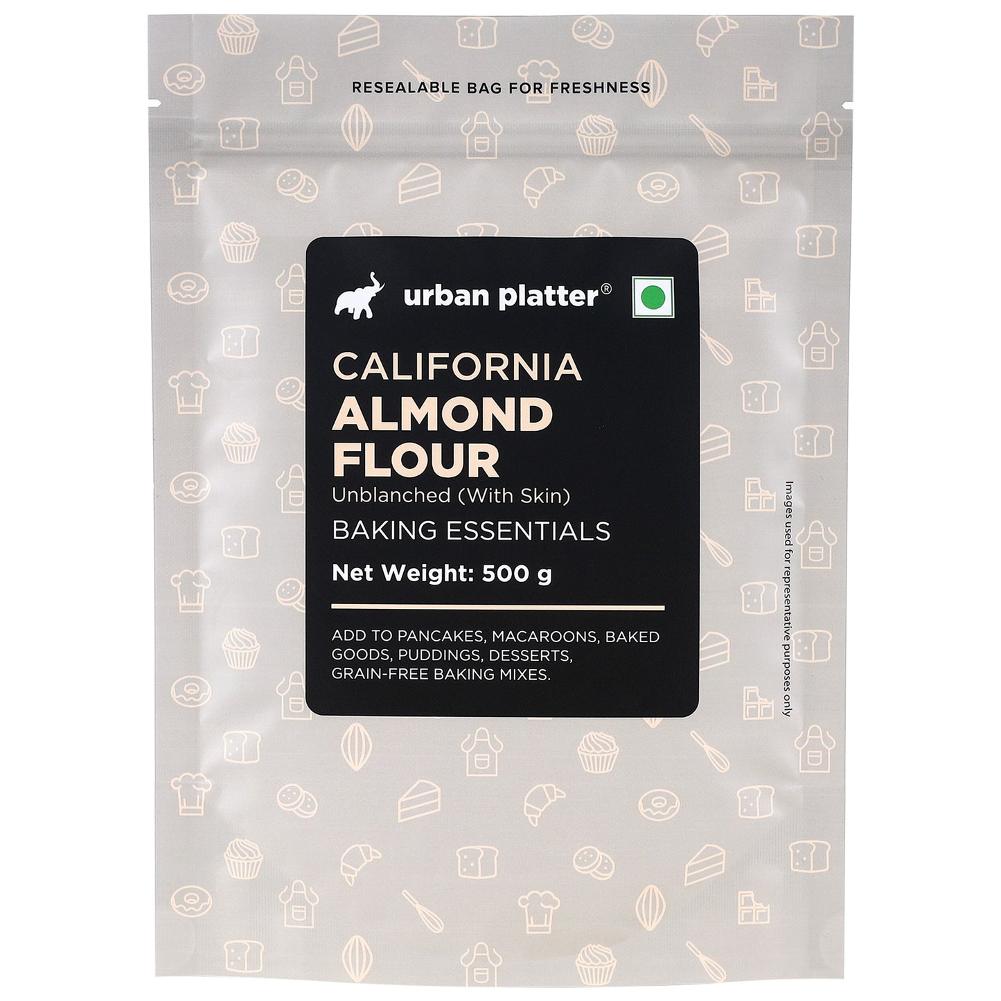 Urban Platter Natural Almond Flour - 500 gms