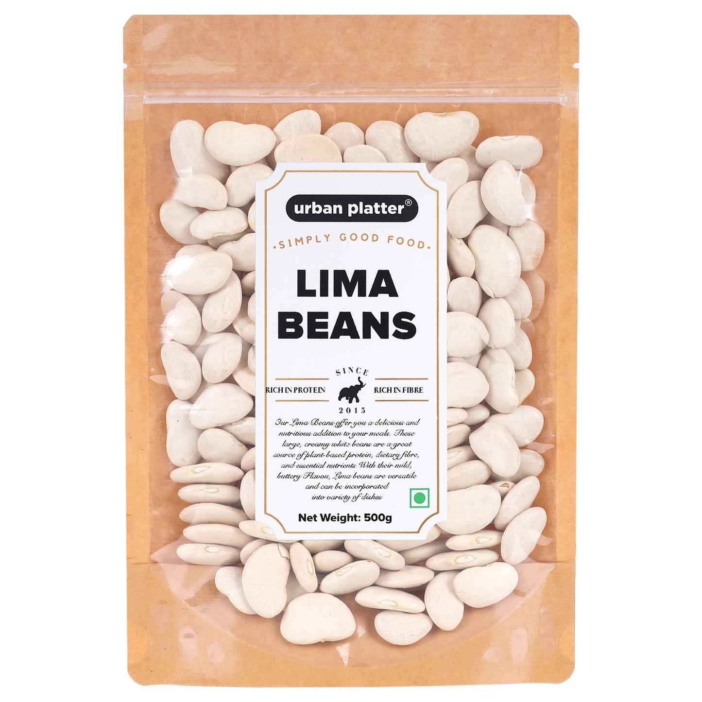 Urban Platter Lima Beans - 500 gms