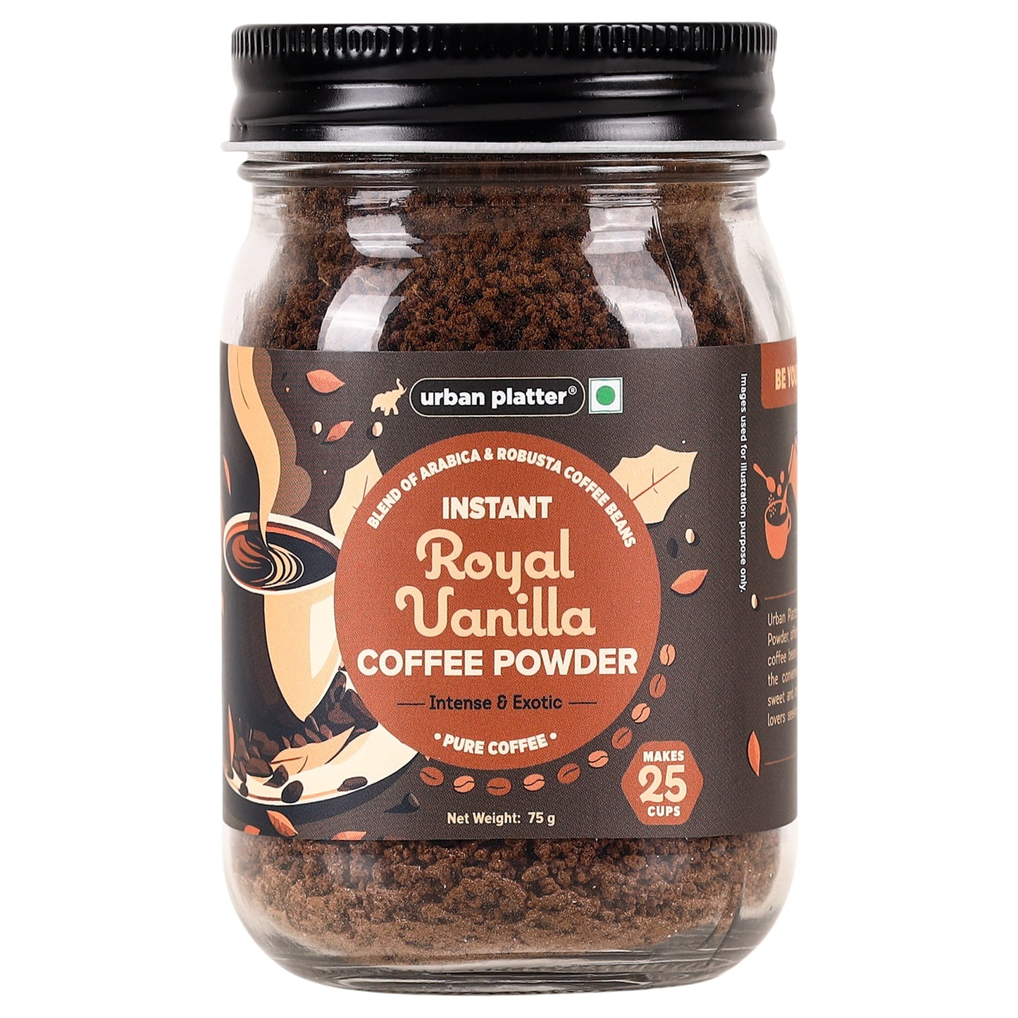 Urban Platter Instant Royal Vanilla Coffee Powder - 75 gms