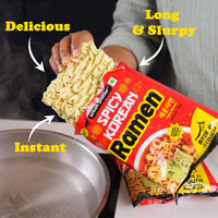 Urban Platter Instant Spicy Korean Ramen Noodles - 120gms Each (Pack of 3)