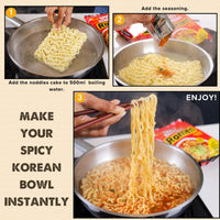 Urban Platter Instant Spicy Korean Ramen Noodles - 120gms Each (Pack of 3)