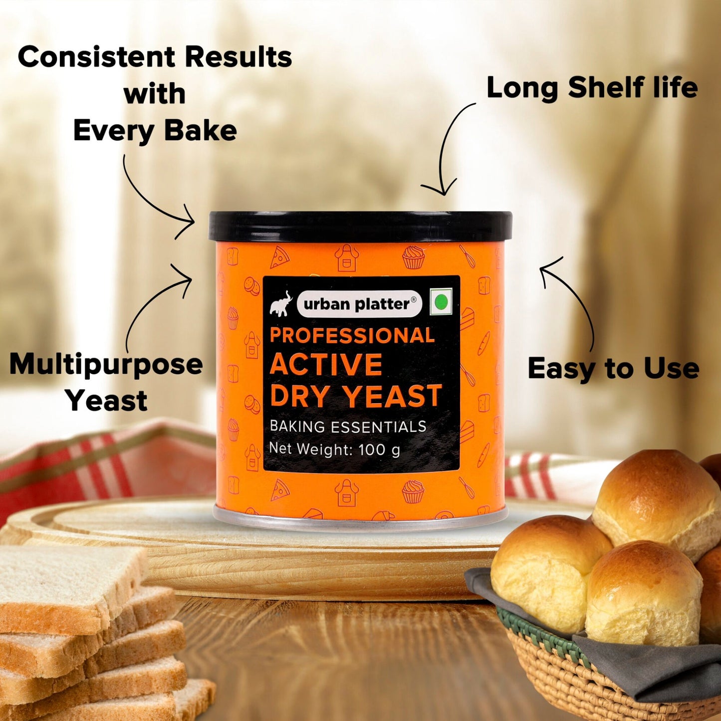 Urban Platter Baker’s Active Dry Yeast - 100 gms