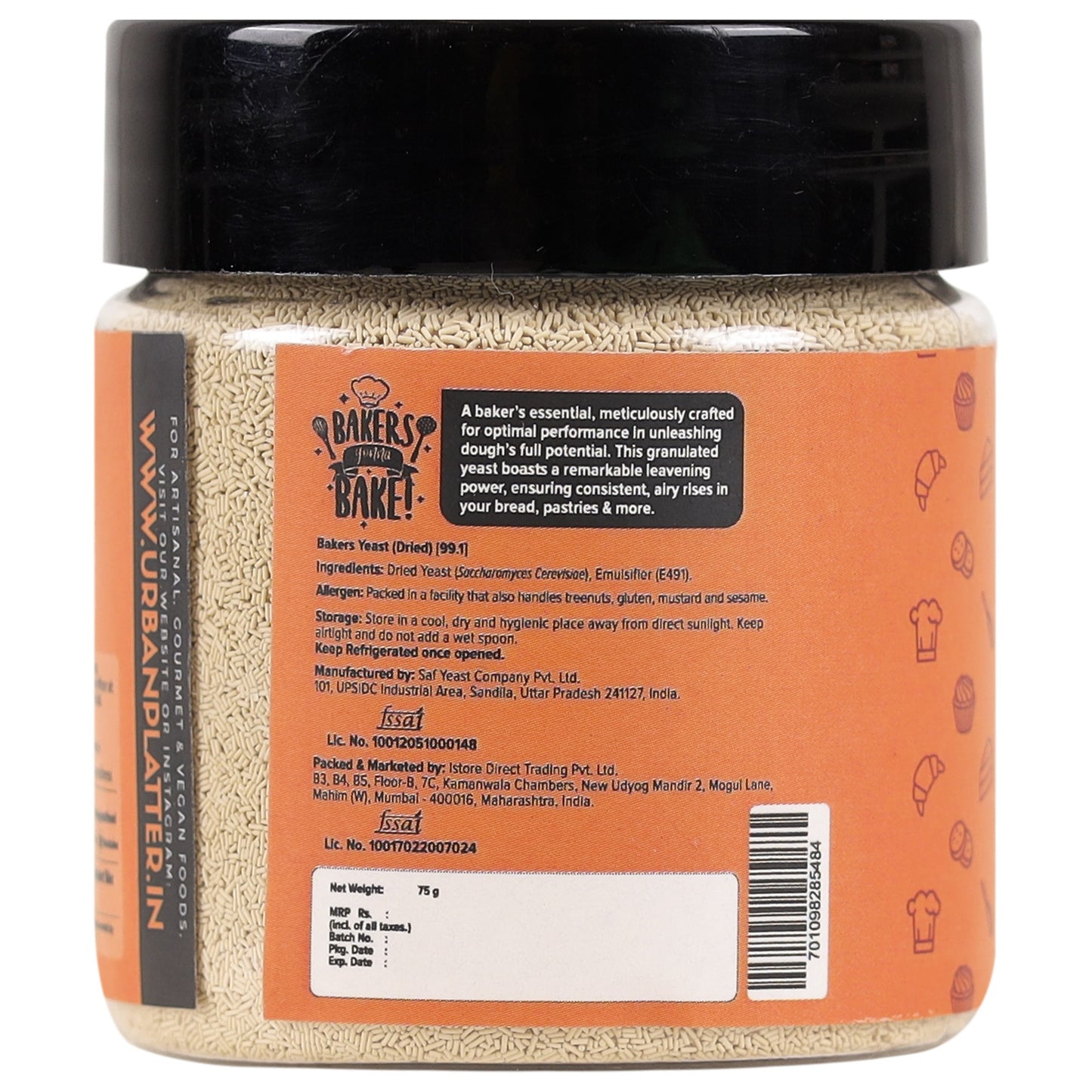 Urban Platter Baker’s Active Dry Yeast - 75 gms