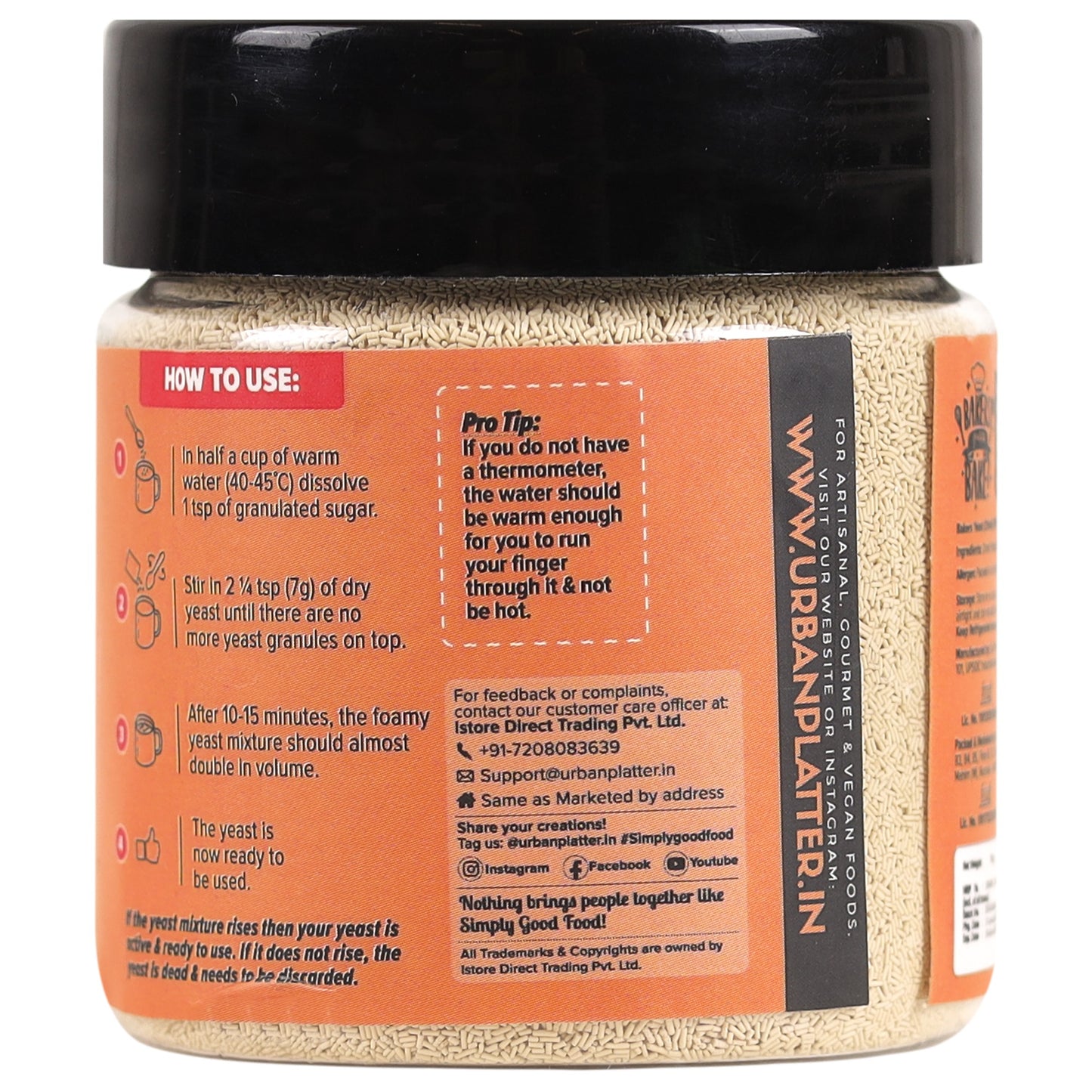 Urban Platter Baker’s Active Dry Yeast - 75 gms