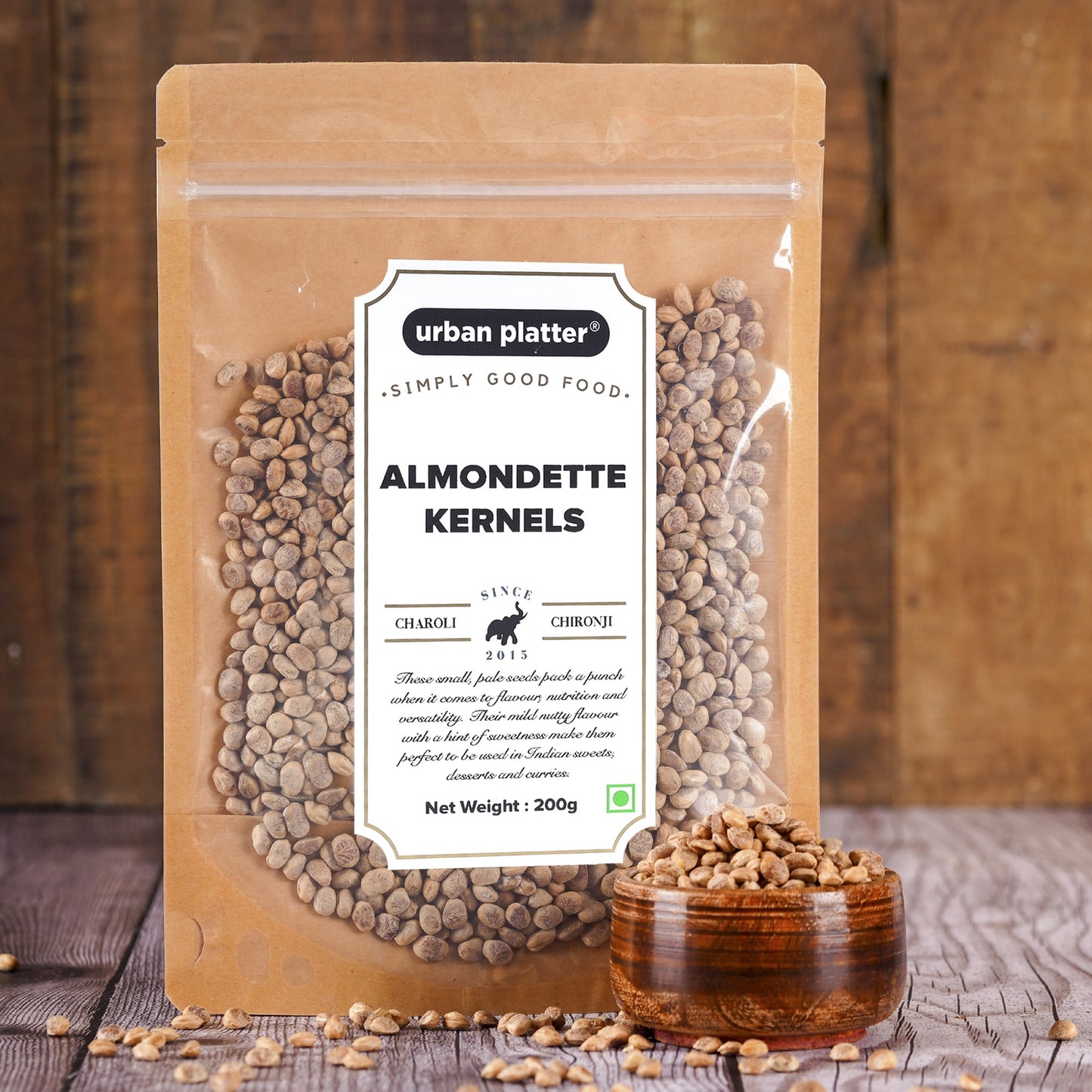 Urban Platter Almondette Kernels (Charoli or Chironji) - 200 gms