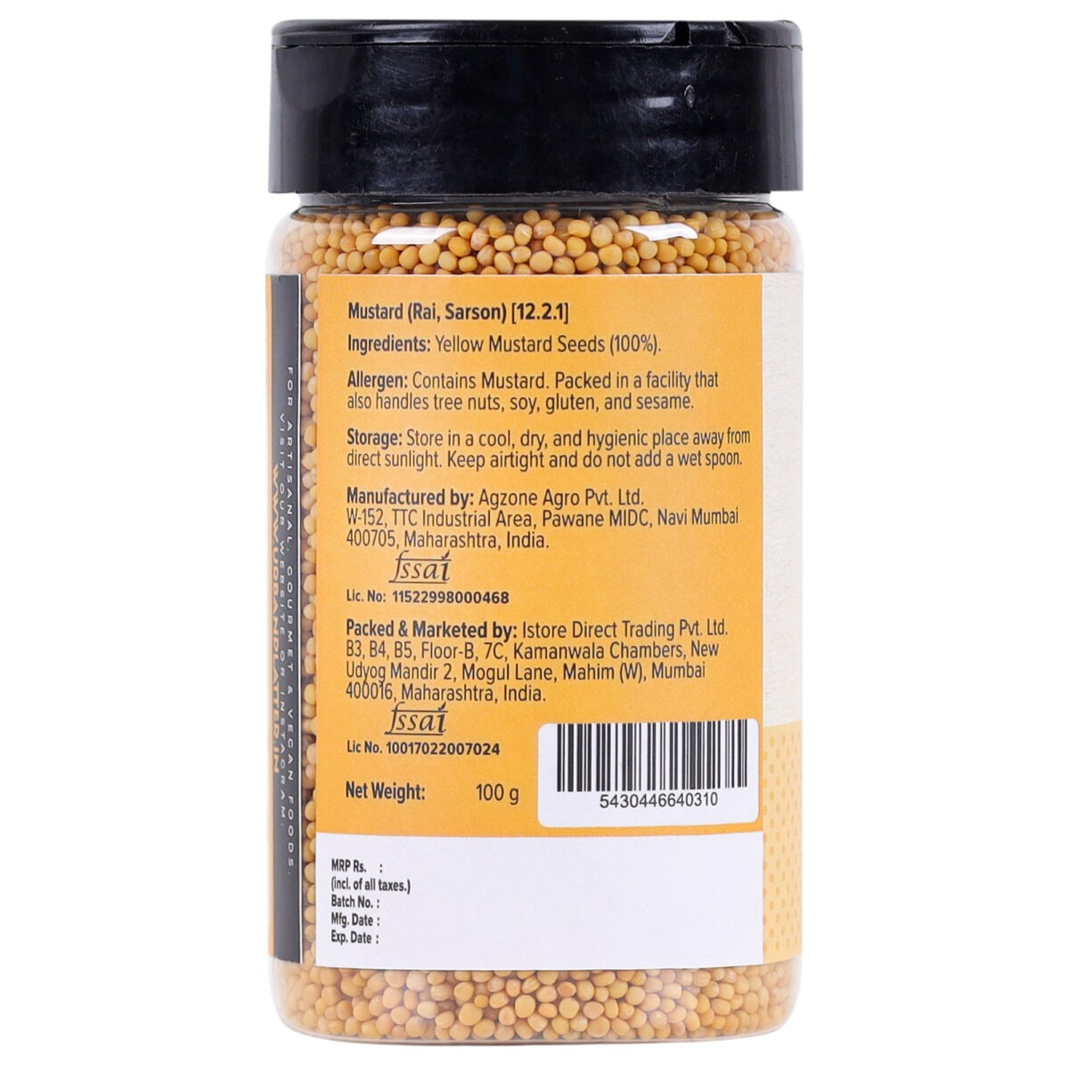 Urban Platter Yellow Mustard Seeds - 100 gms