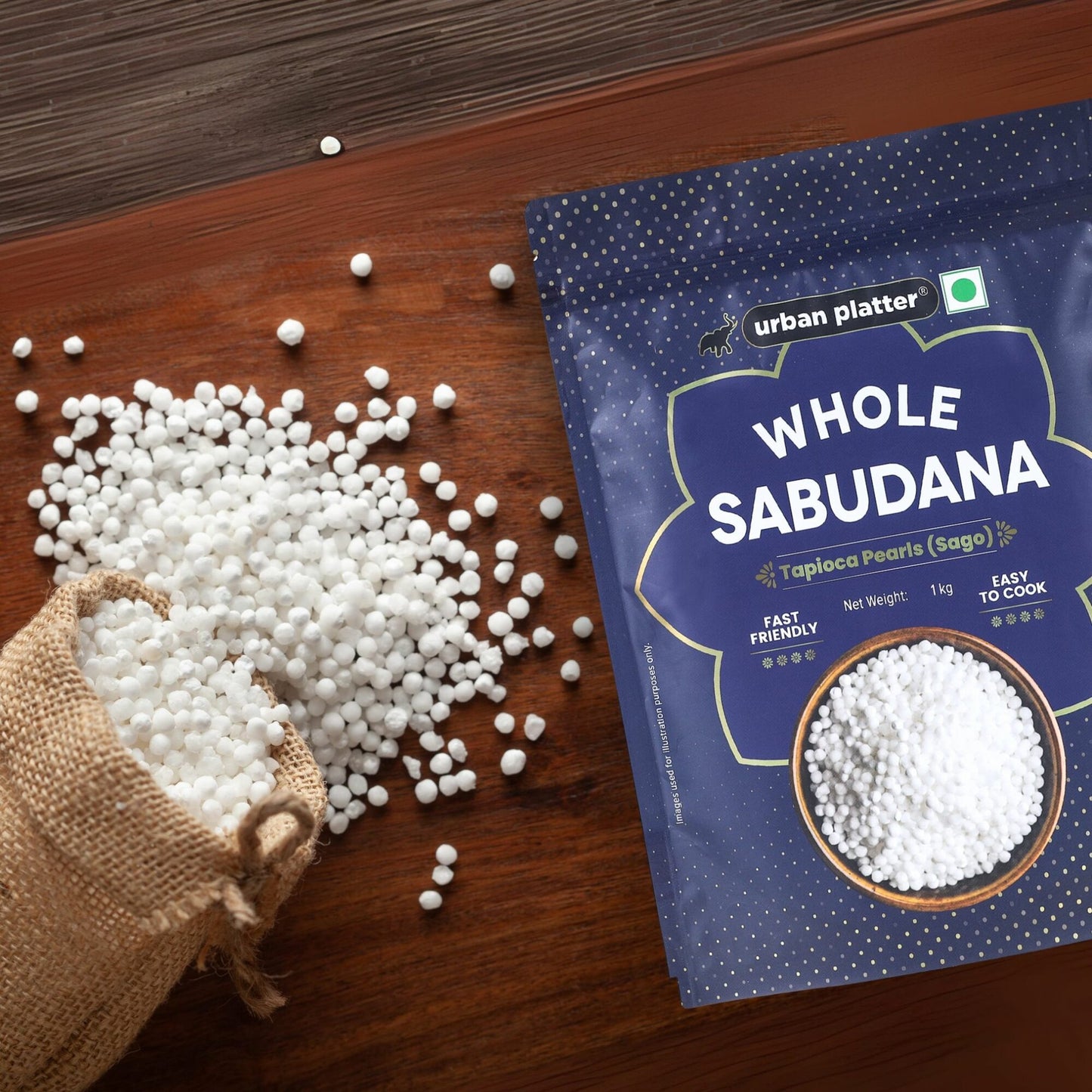 Urban Platter Tapioca Pearls Sabudana (Sago) - 1 kg