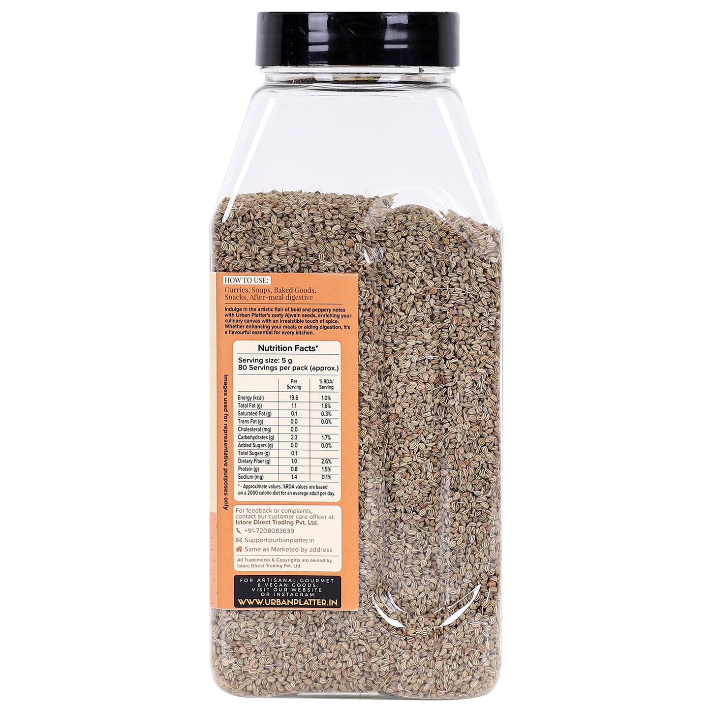 Urban Platter Whole Ajwain Seeds - 400 gms