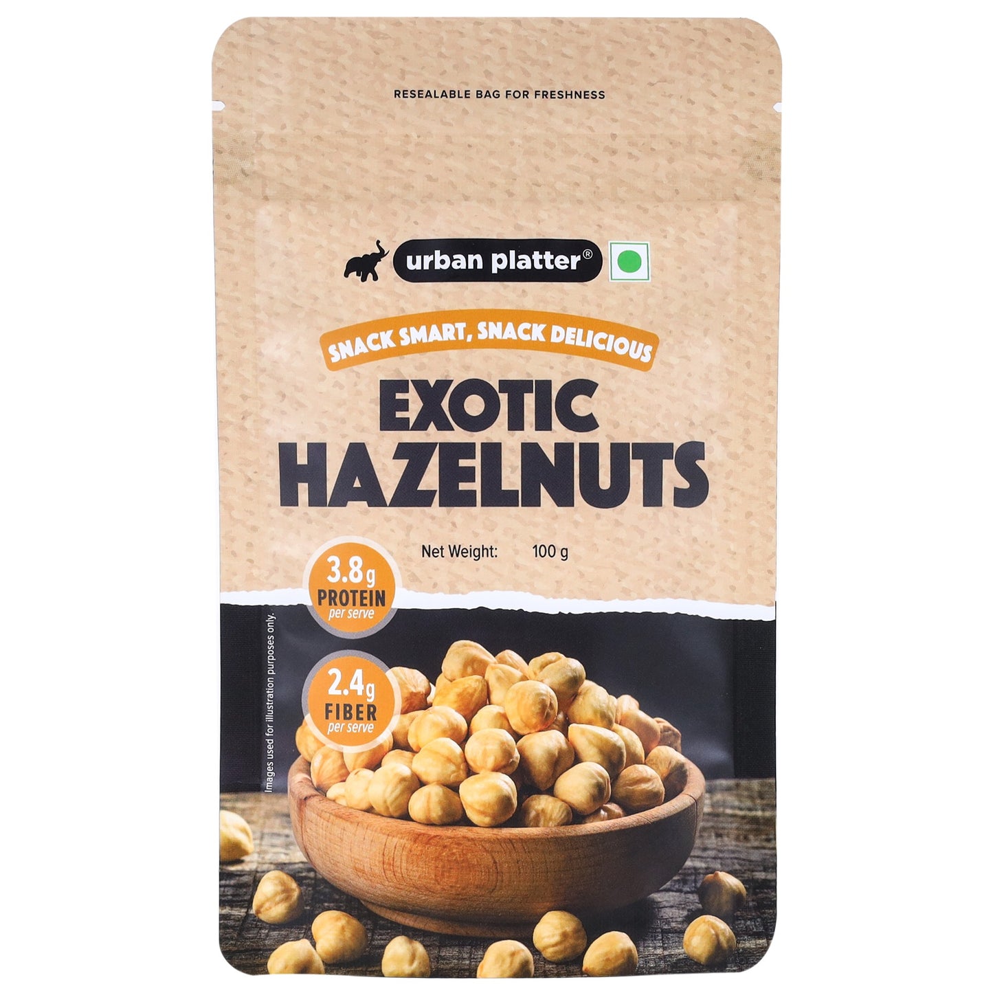 Urban Platter Exotic Hazelnut Kernels - 100 gms