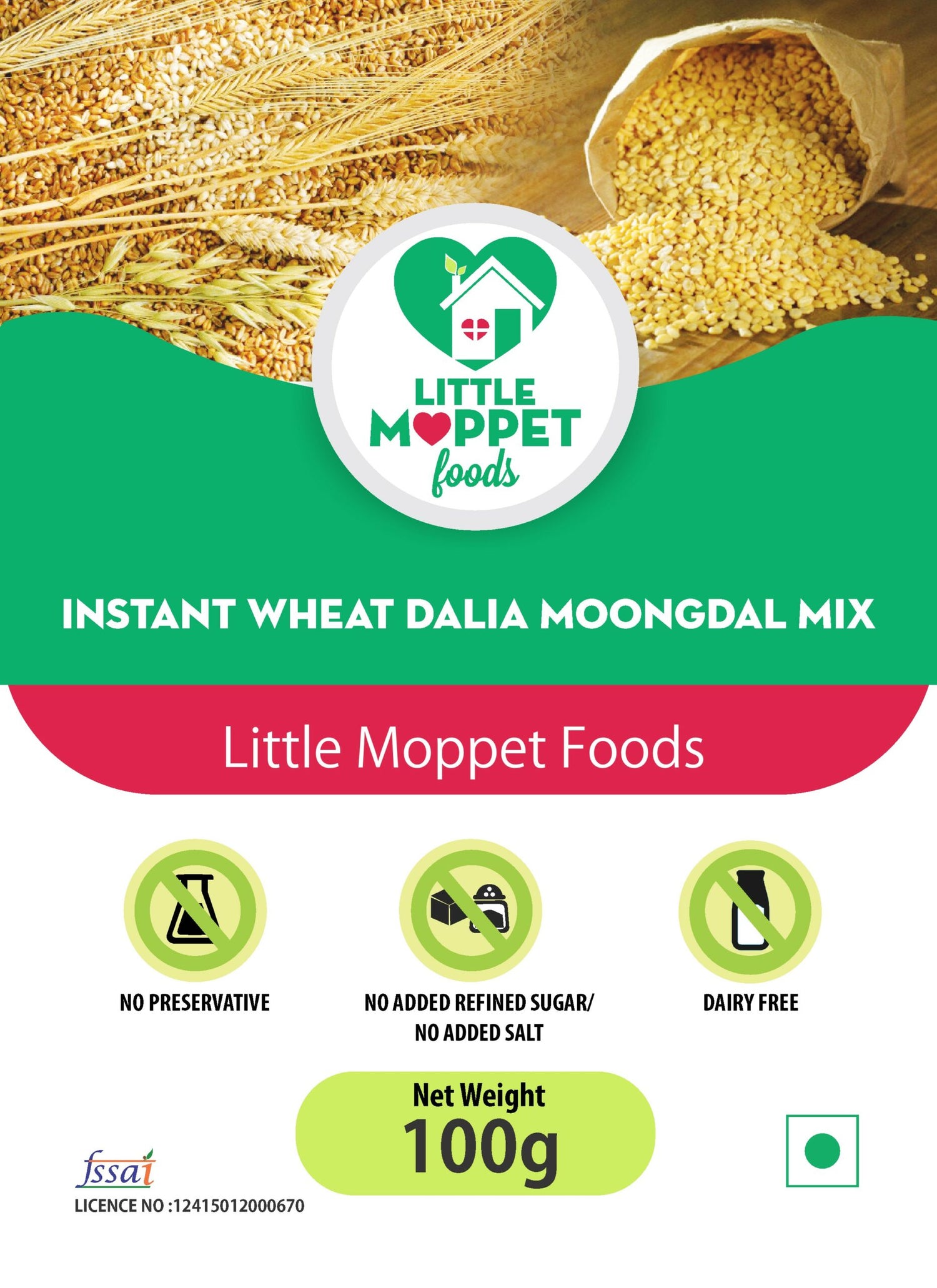 Instant Wheat Dalia Moongdal Mix Trial Pack [100G]