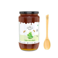 Vana Tulsi Flower Wild Forest Honey | 100% Pure Honey | Wooden Spoon| Raw, Natural, Unprocessed & Unheated Honey | Lab Tested Honey in Glass Bottle.