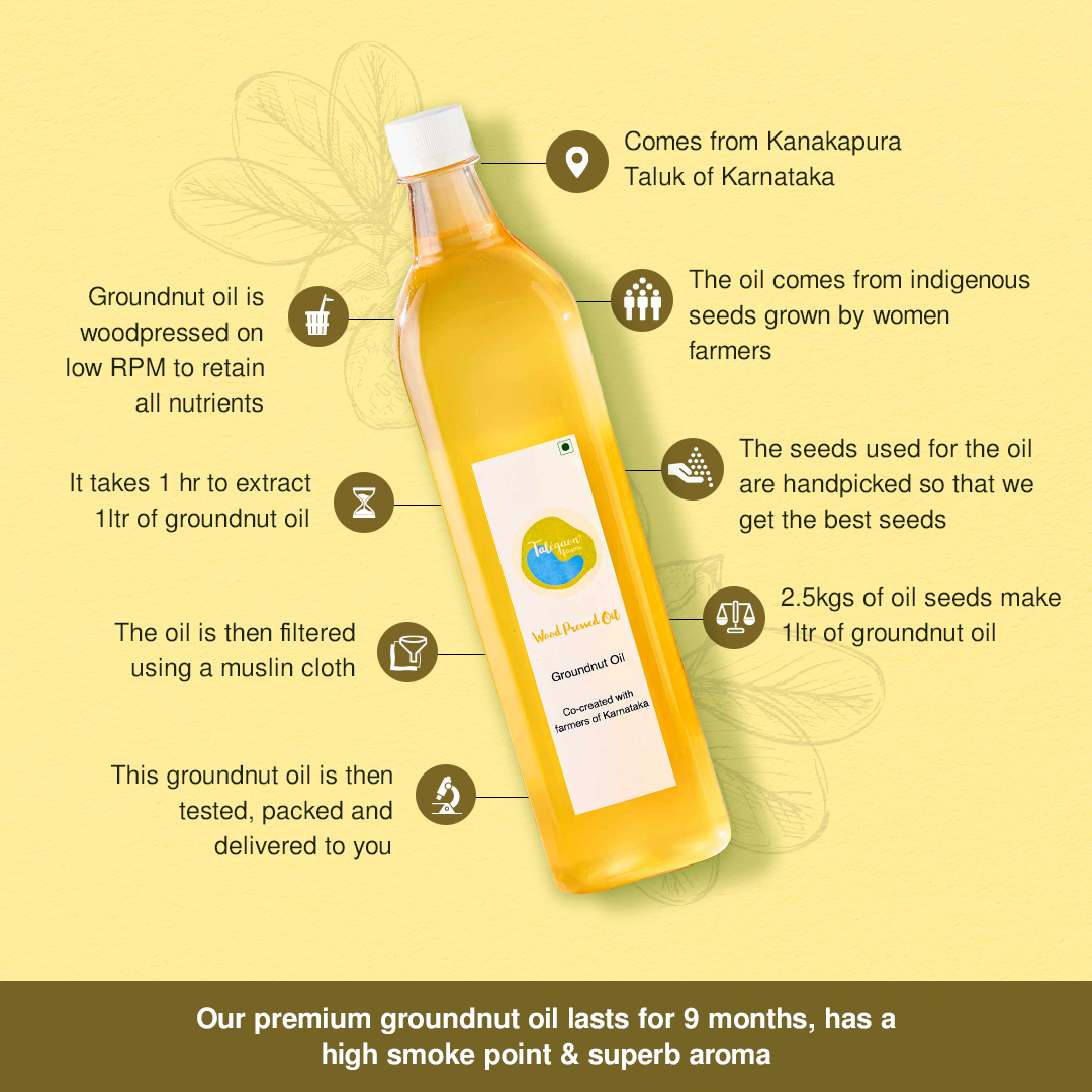 Wood Pressed Groundnut Oil