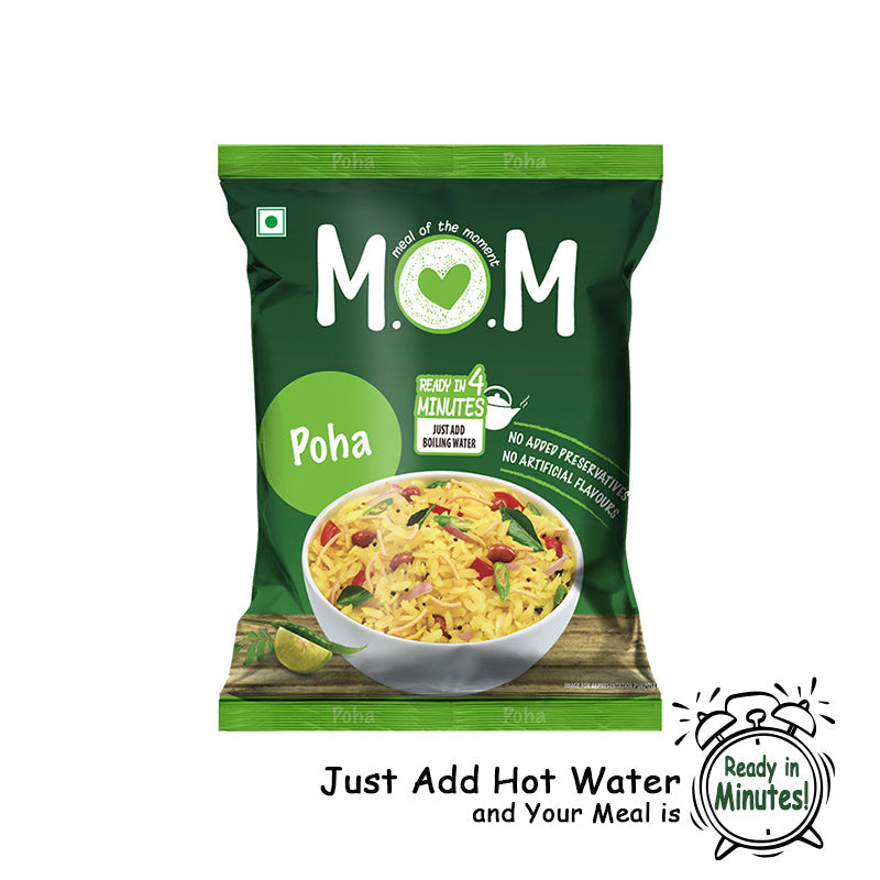 Poha Pouch, 80g (Pack of 2) - Ready to Eat | Instant Food | No Added Preservatives