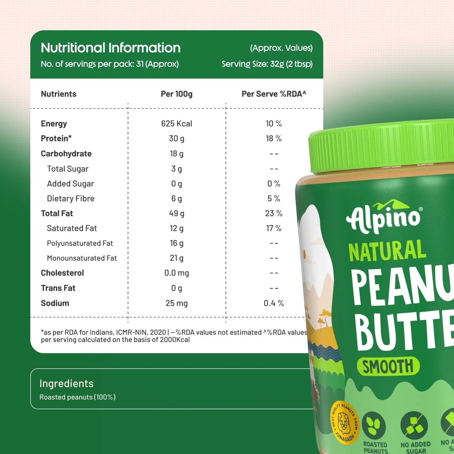 Natural Peanut Butter Smooth