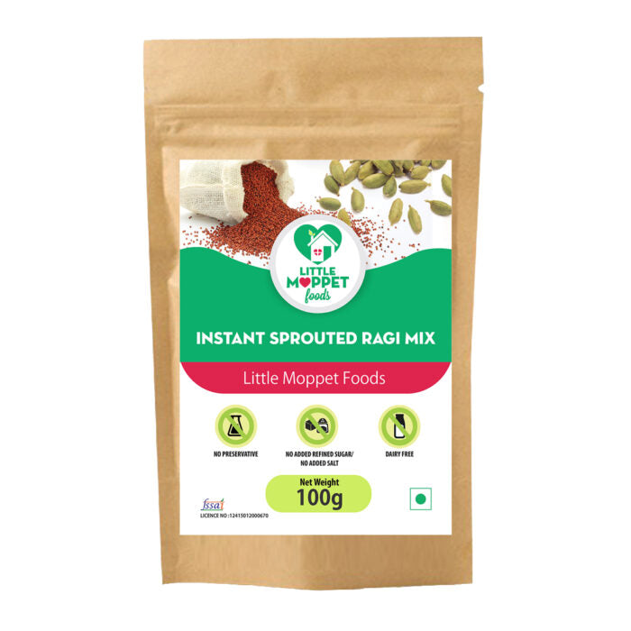 My Little Moppet Instant Sprouted Ragi Mix Trial Pack - 100 gms - Veeha ...