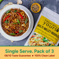 Single Serve Multi-Millet Noodles - Rich in Protein & Fiber - Ready in 5 Mins - Pack of 3 - 150g