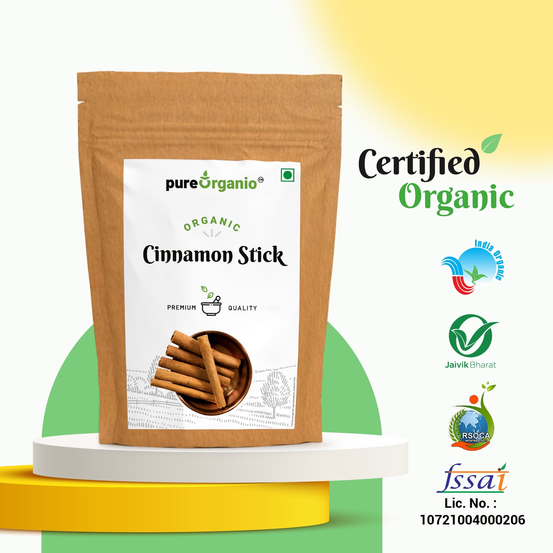 Pure Organio Organic Dalchini (Cinnamon Stick)