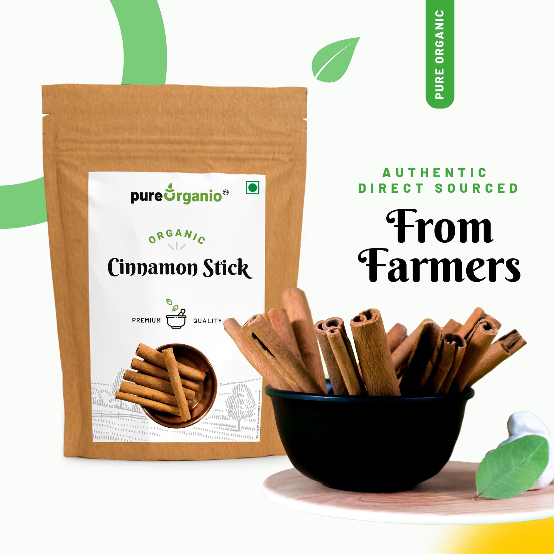 Pure Organio Organic Dalchini (Cinnamon Stick)
