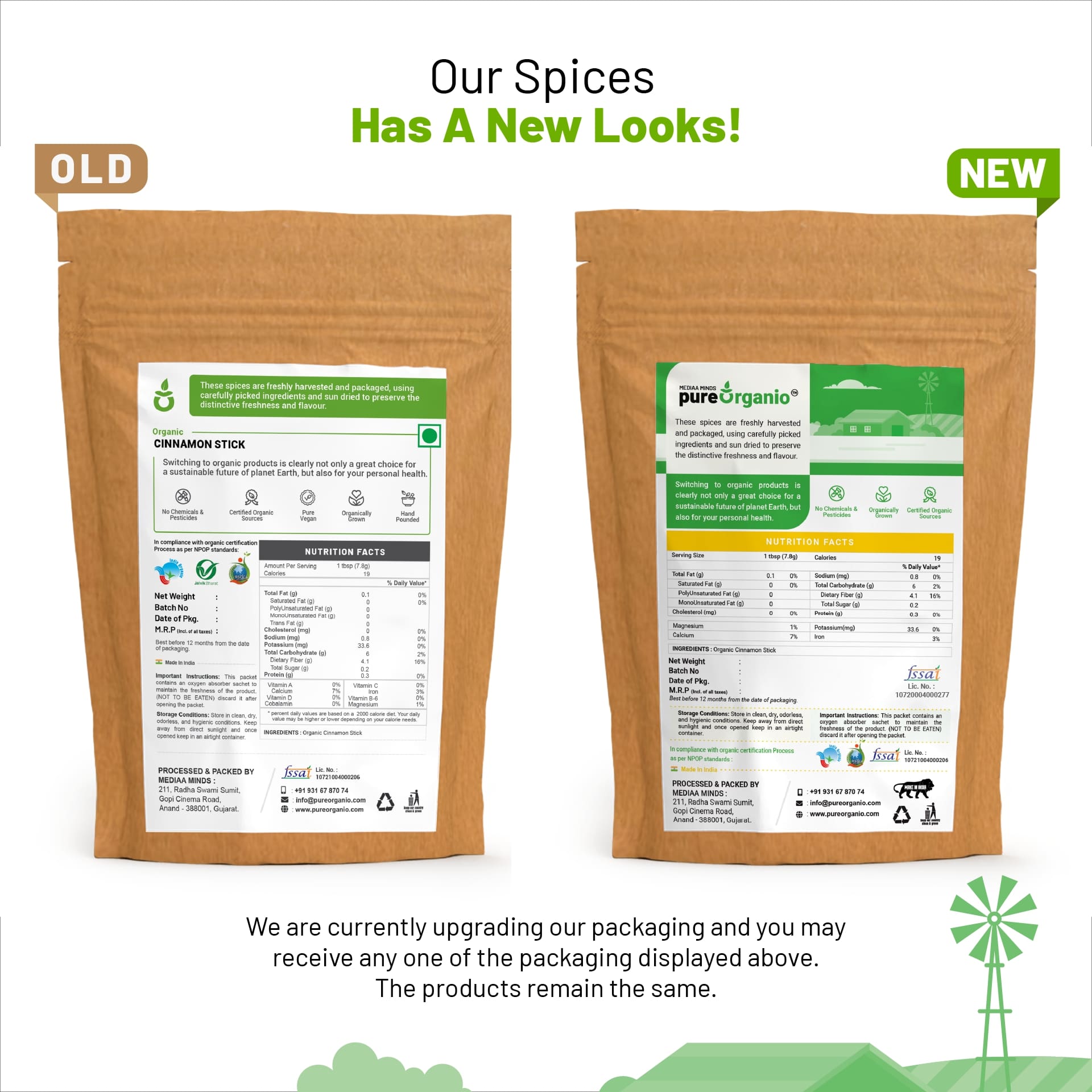 Pure Organio Organic Dalchini (Cinnamon Stick)