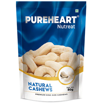 PUREHEART Nutreat Natural Cashews  Premium Whole Crunchy & Delicious Cashewnuts/Kaju/Dry Fruit