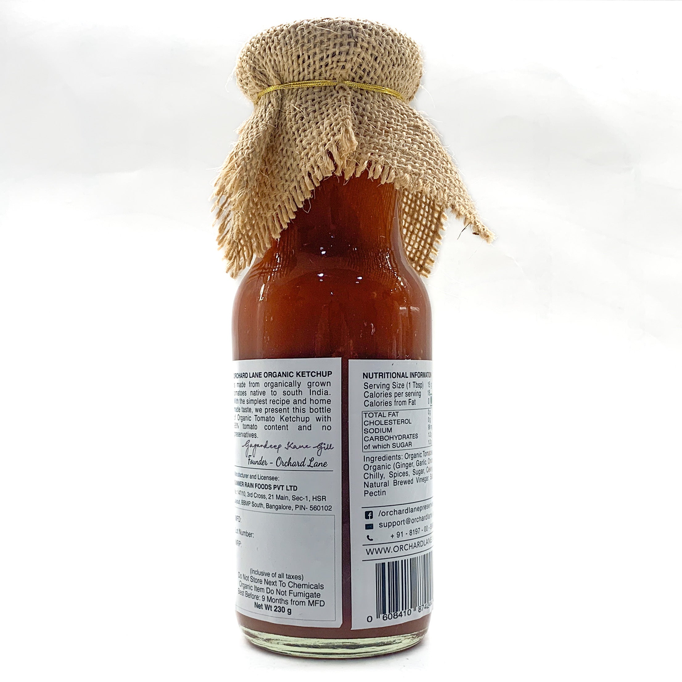 Organic Tomato Ketchup- 230 grams