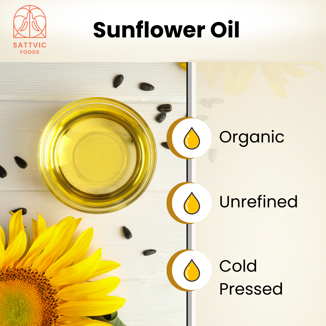 Sunflower Oil | Certified Organic, Cold-Pressed, Unrefined, NON-GMO