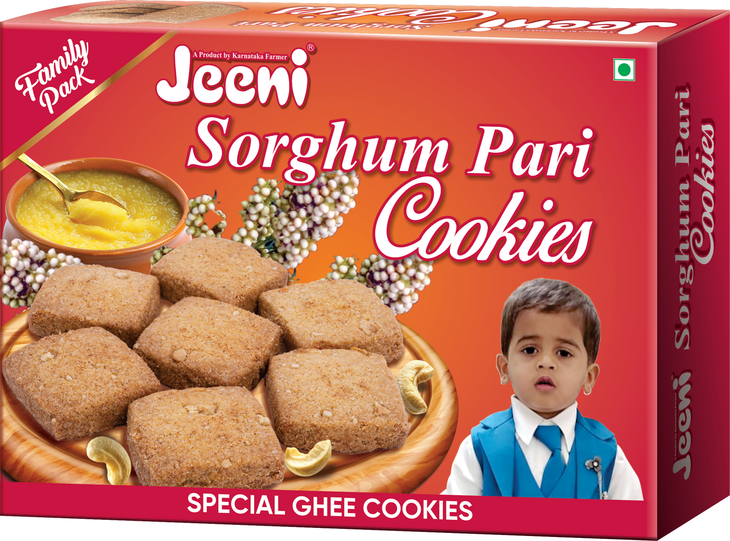 Jeeni Sorghum Pari Cookies - 225 gms