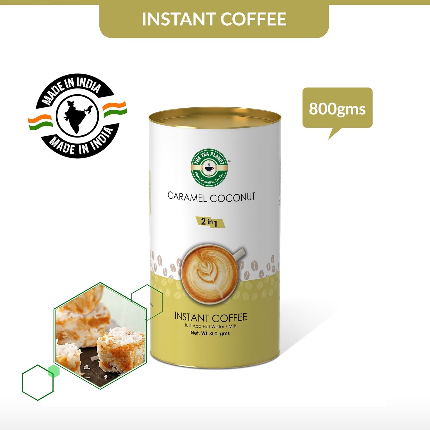 Caramel Coconut Instant Coffee Premix (2 in 1)