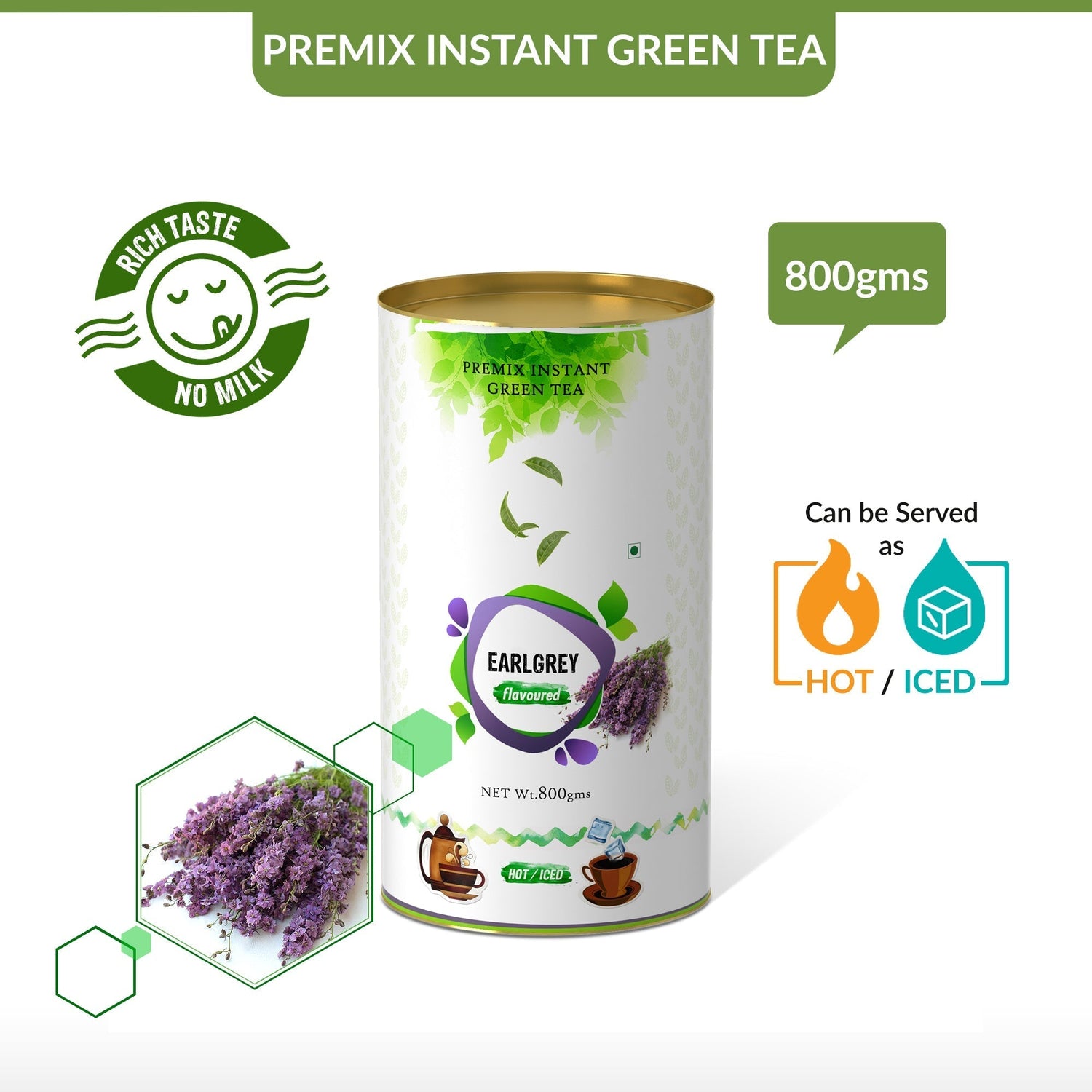 Earl Grey Flavored Instant Green Tea