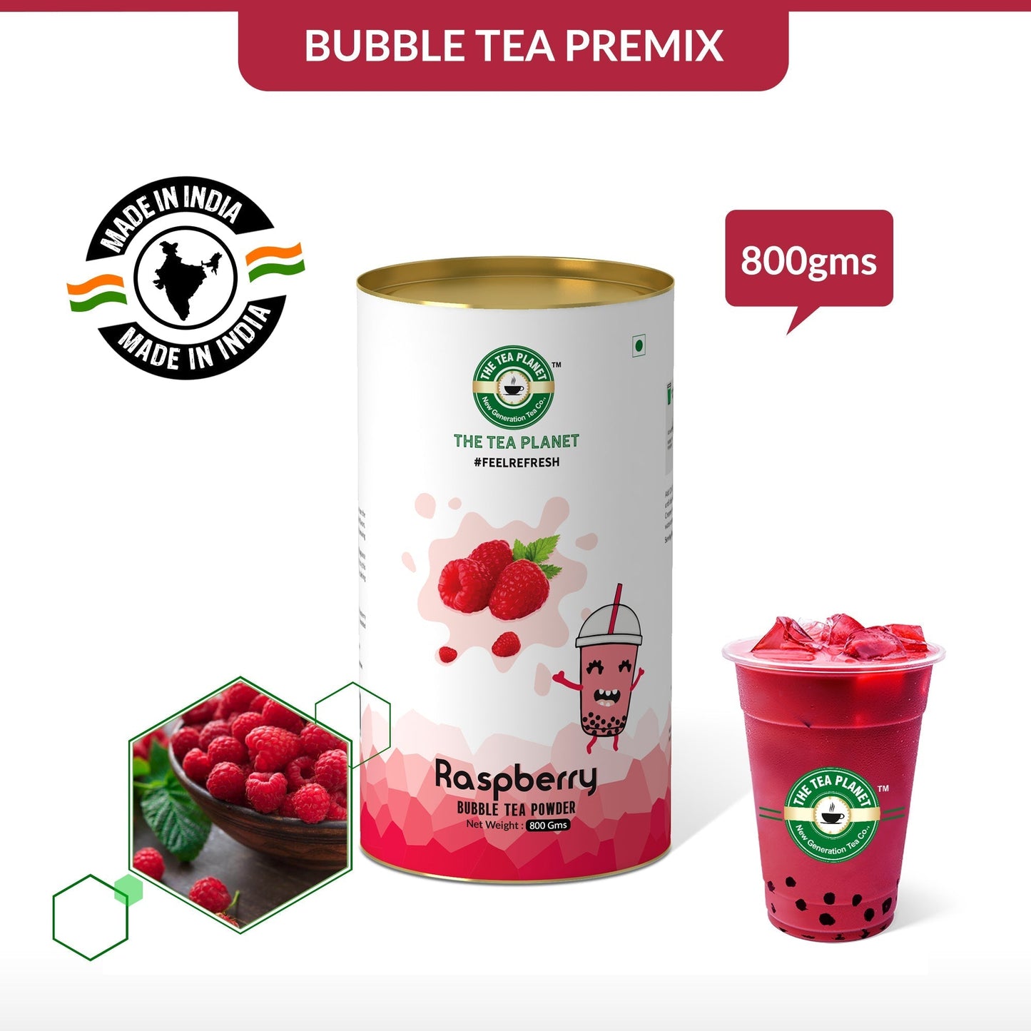 Raspberry Bubble Tea Premix