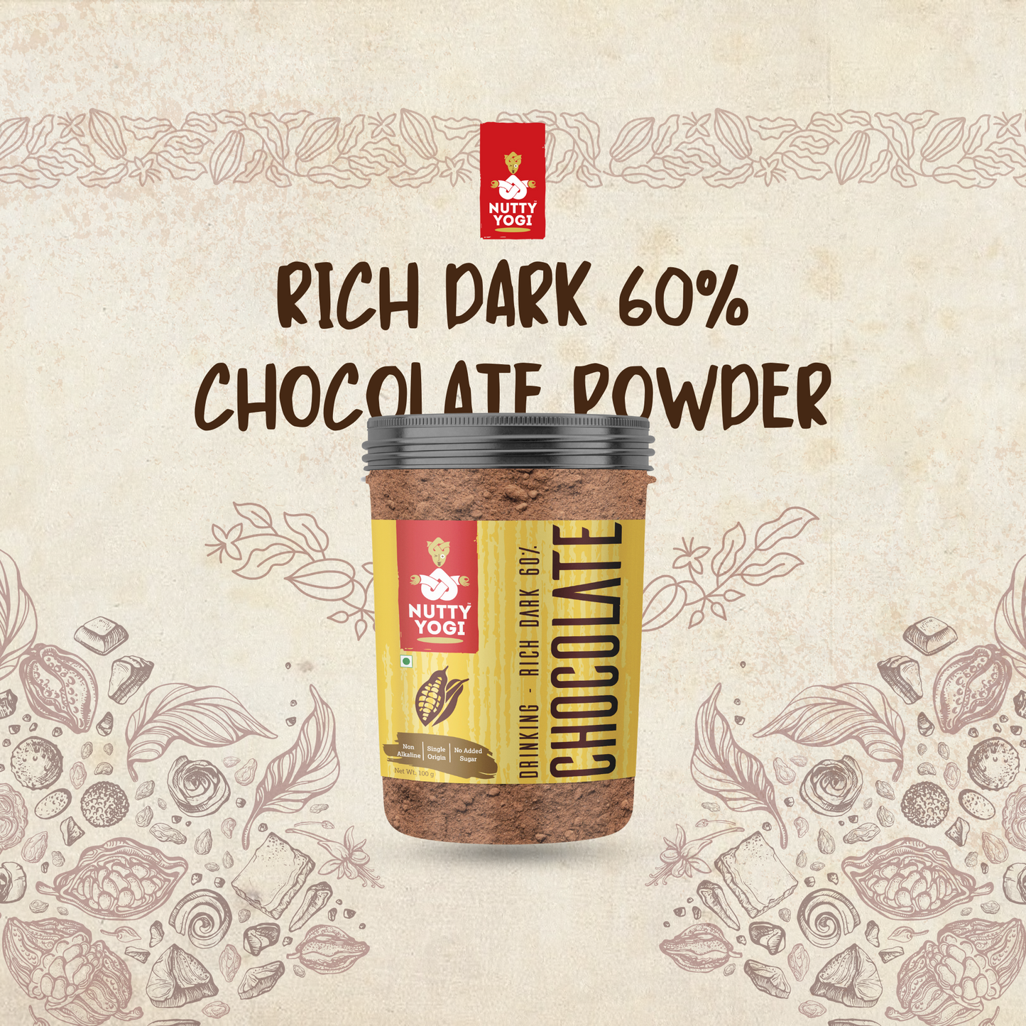 Nutty Yogi Rich Dark Hot Chocolate 60%