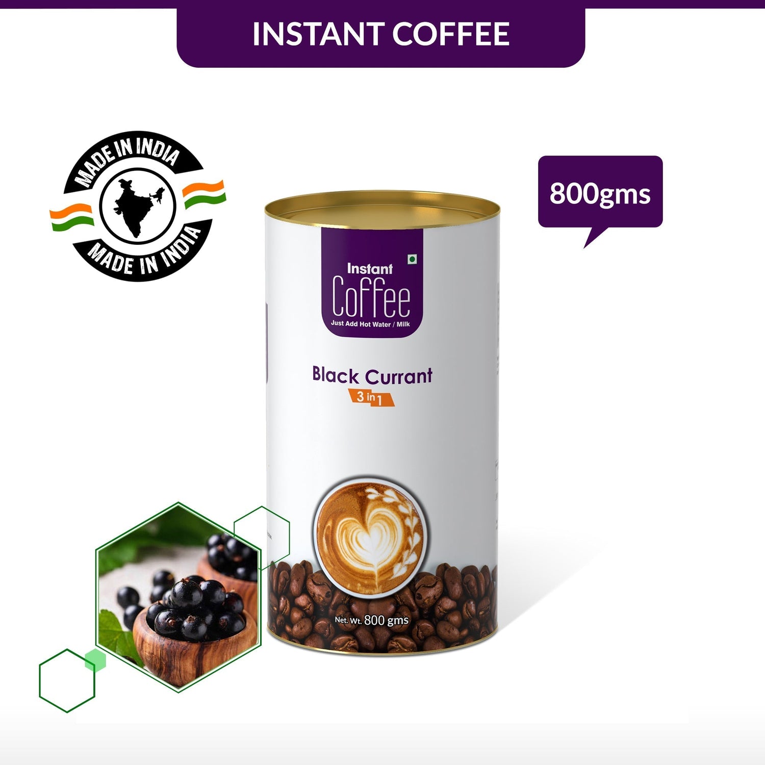 Black Currant Instant Coffee Premix (3 in 1)