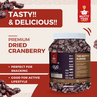 Nutty Yogi Cranberry 1.5kgs jar | Cranberry, Healthy Snack for kids and adults | High Nutrient and Antioxidant