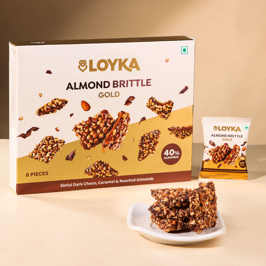 Almond Brittle Gold 8 Pcs Box