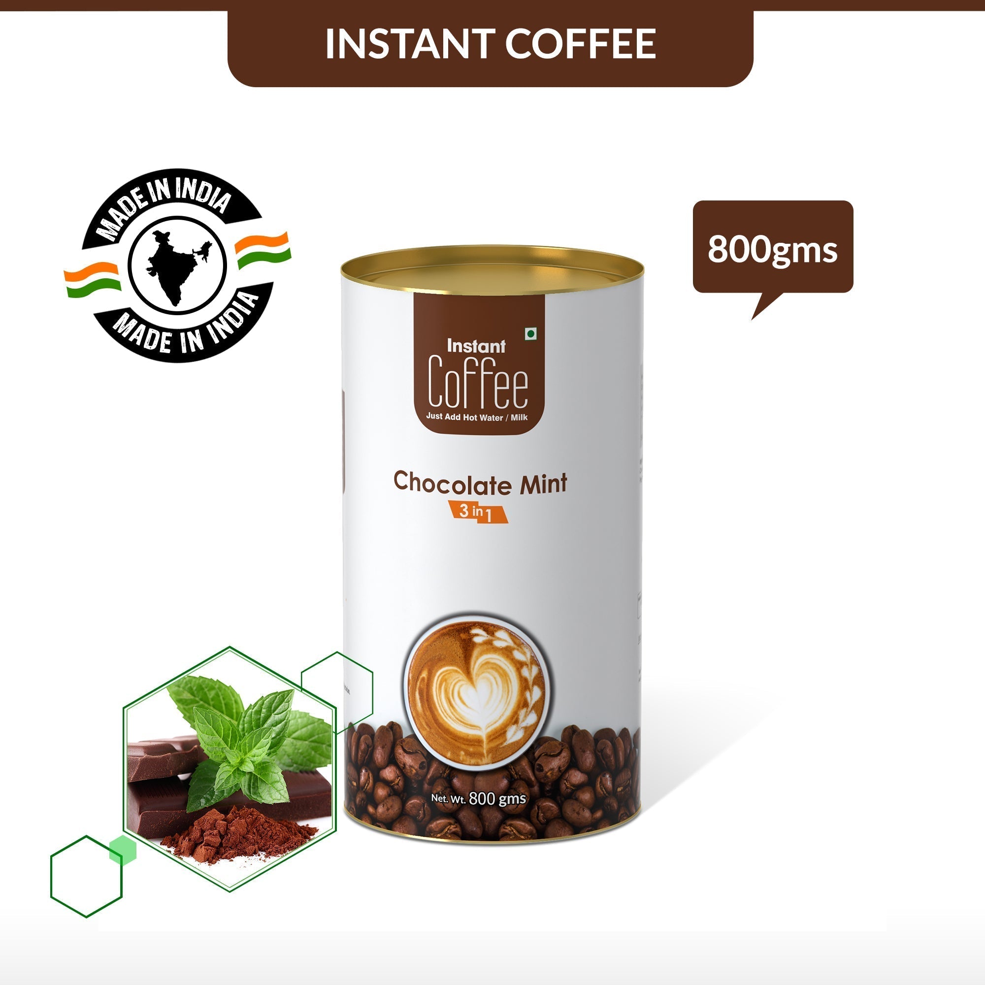 Chocolate Mint Instant Coffee Premix (3 in 1)