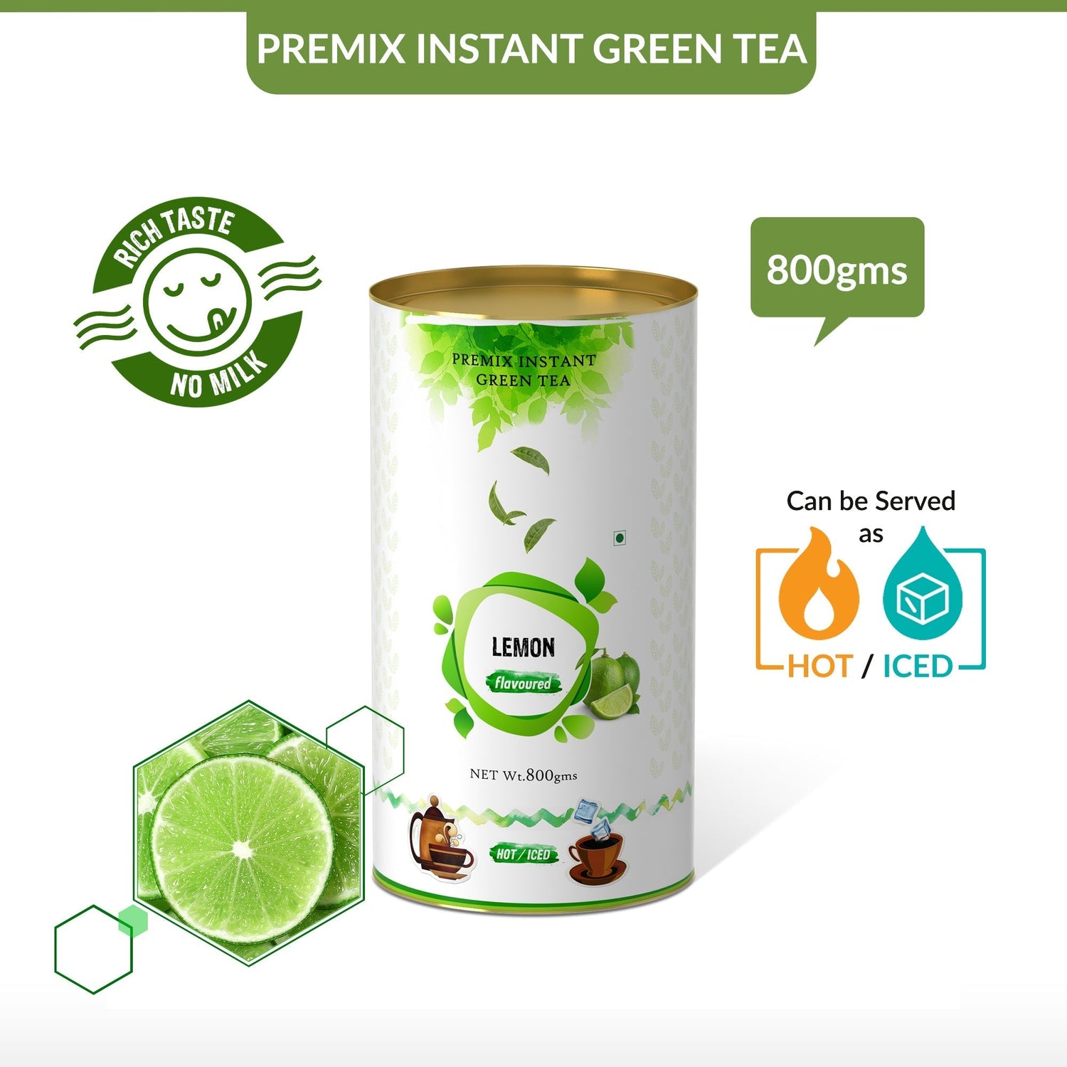 Lemon Flavored Instant Green Tea