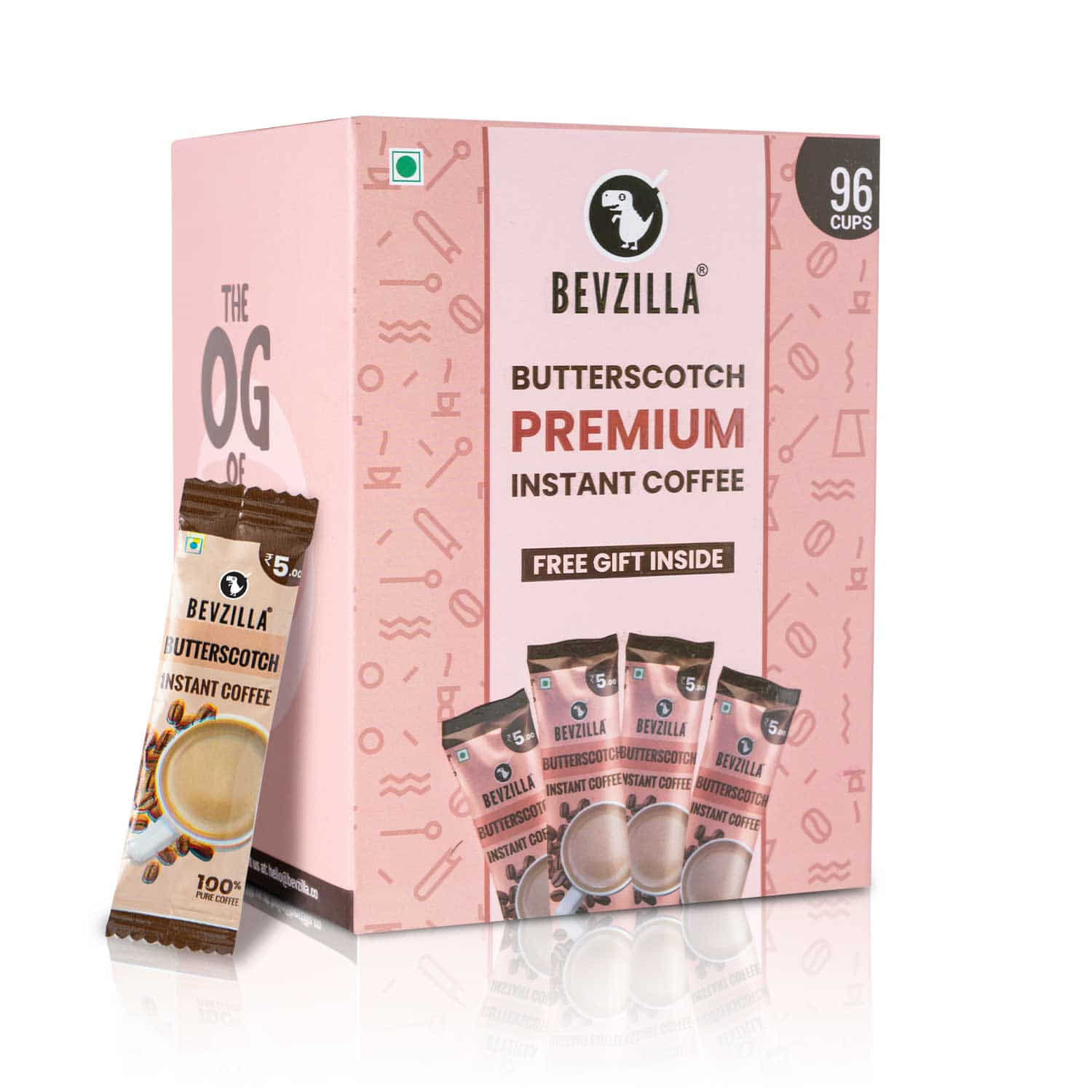 96 Butterscotch Coffee Sachets Box (Free Coffee Sachet Inside)