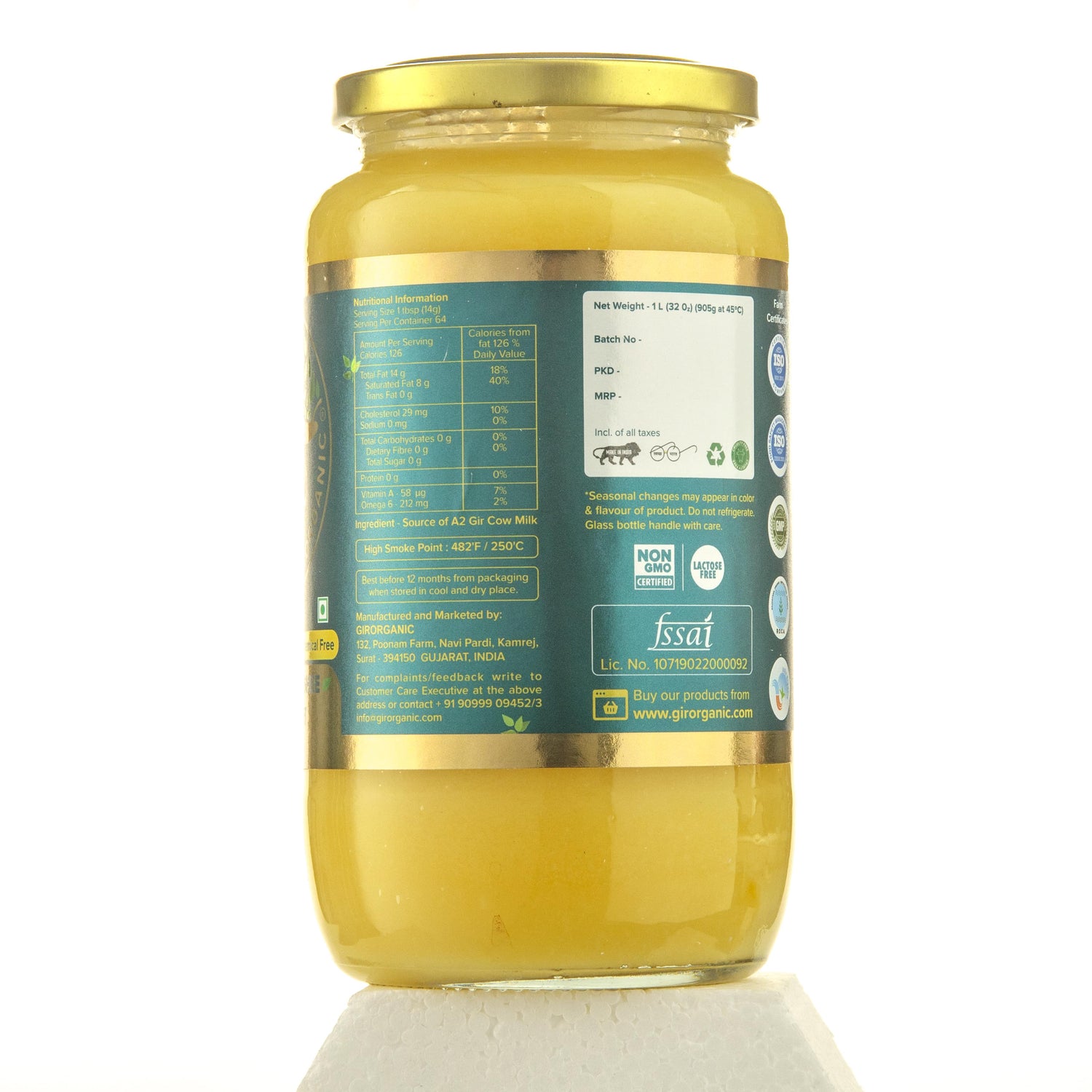 Pure & Organic A2 Gir Cow Ghee