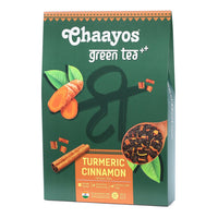 Chaayos Turmeric Cinnamon Green Tea | Turmeric Cinnamon Tea | Whole Leaf Loose Tea | Immunity Boosting - 100g [50 Cups]