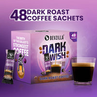 48 Dark Roast Coffee Sachets Box - 5X Stronger