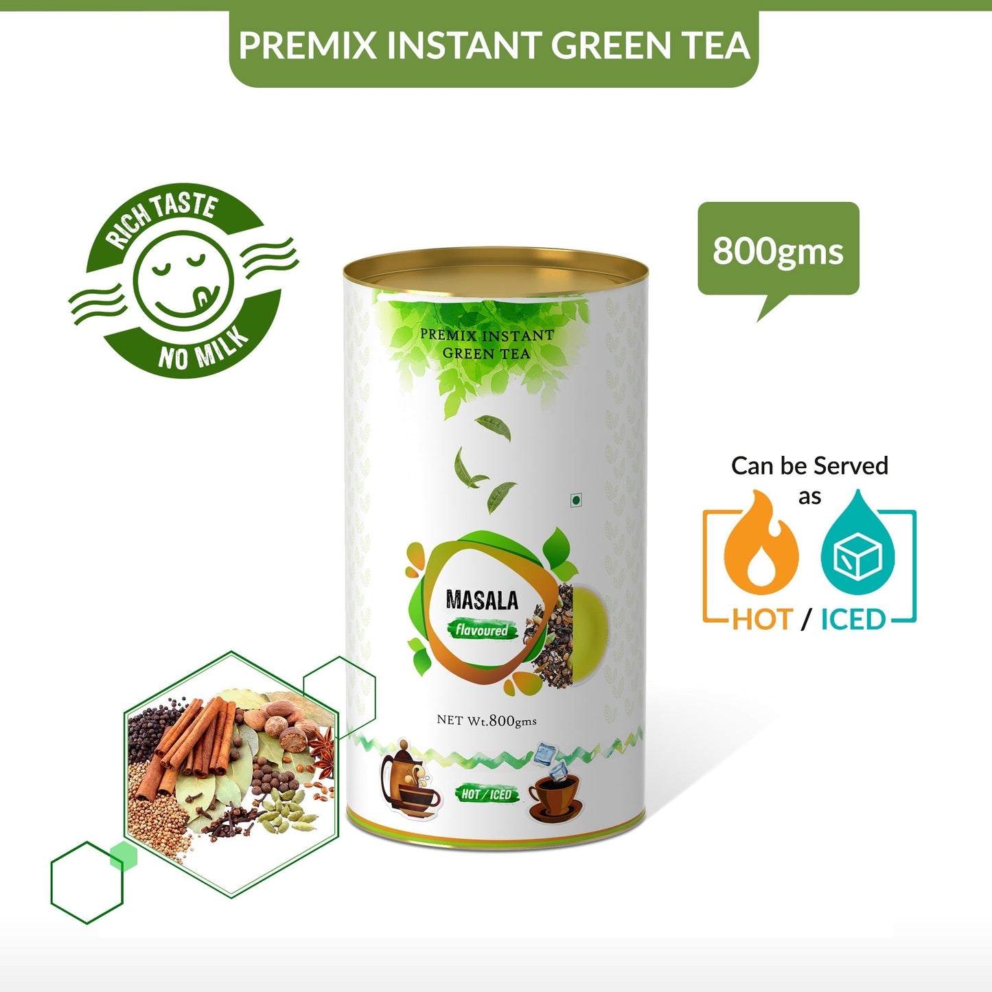 Masala Flavored Instant Green Tea