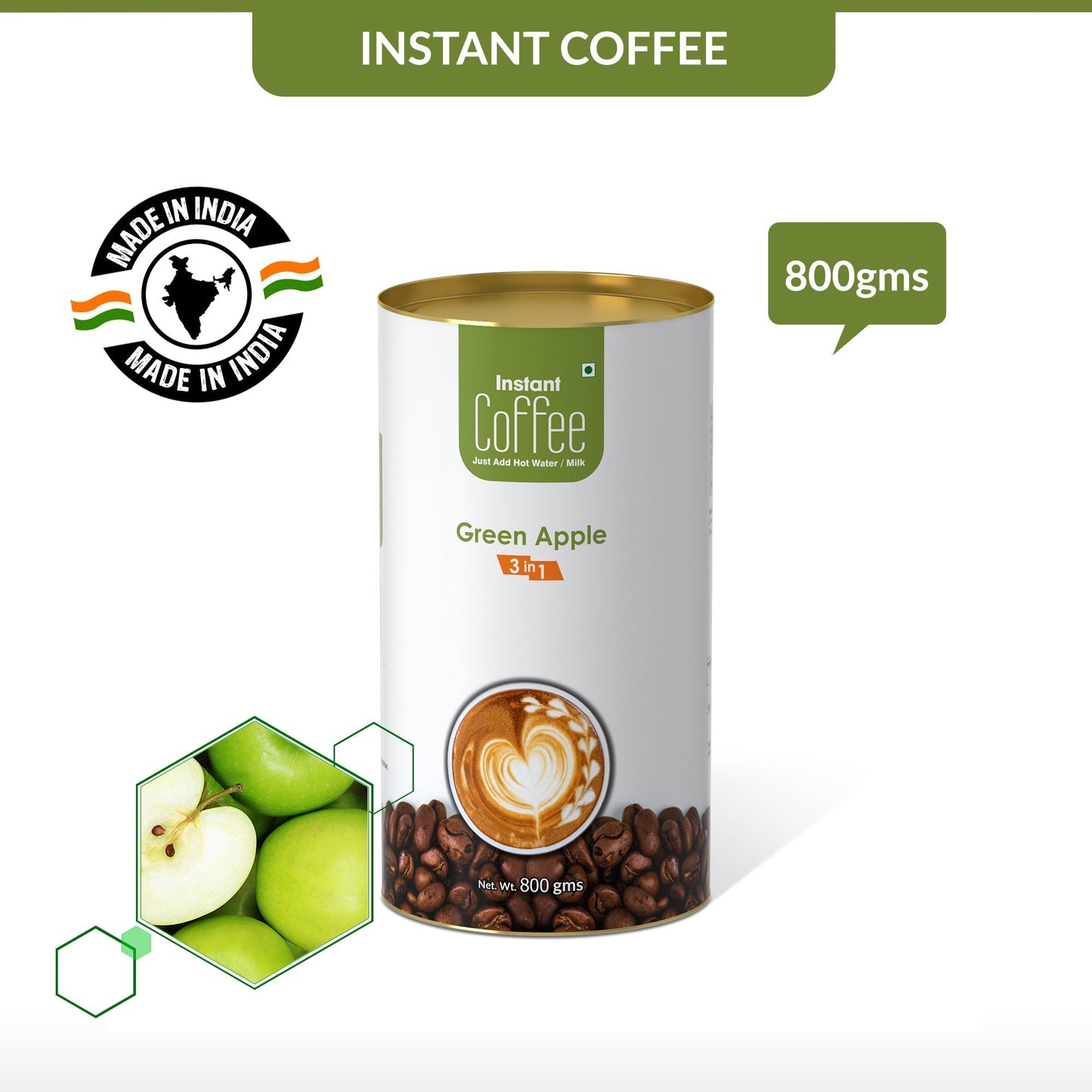 Green Apple Instant Coffee Premix (3 in 1)