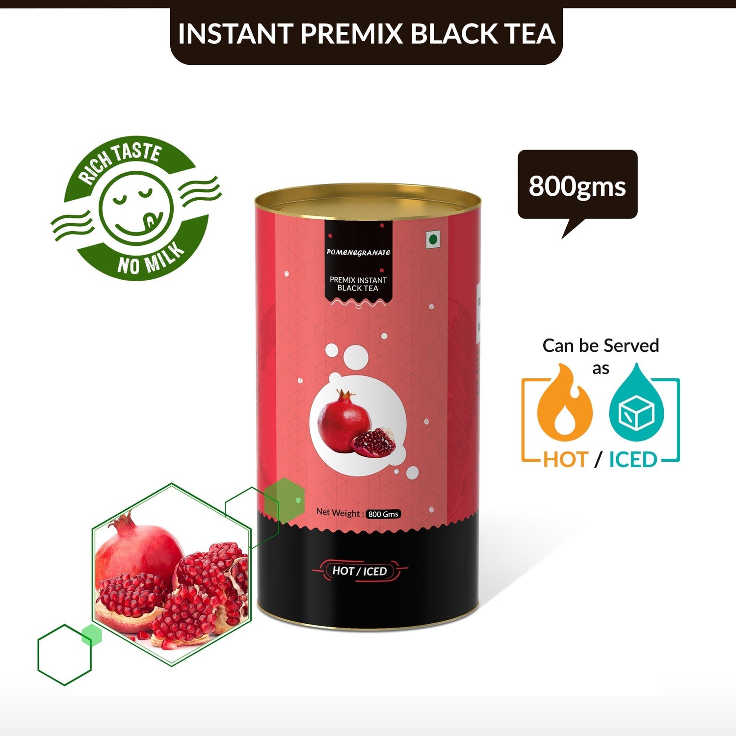 Pomegranate Flavored Instant Black Tea