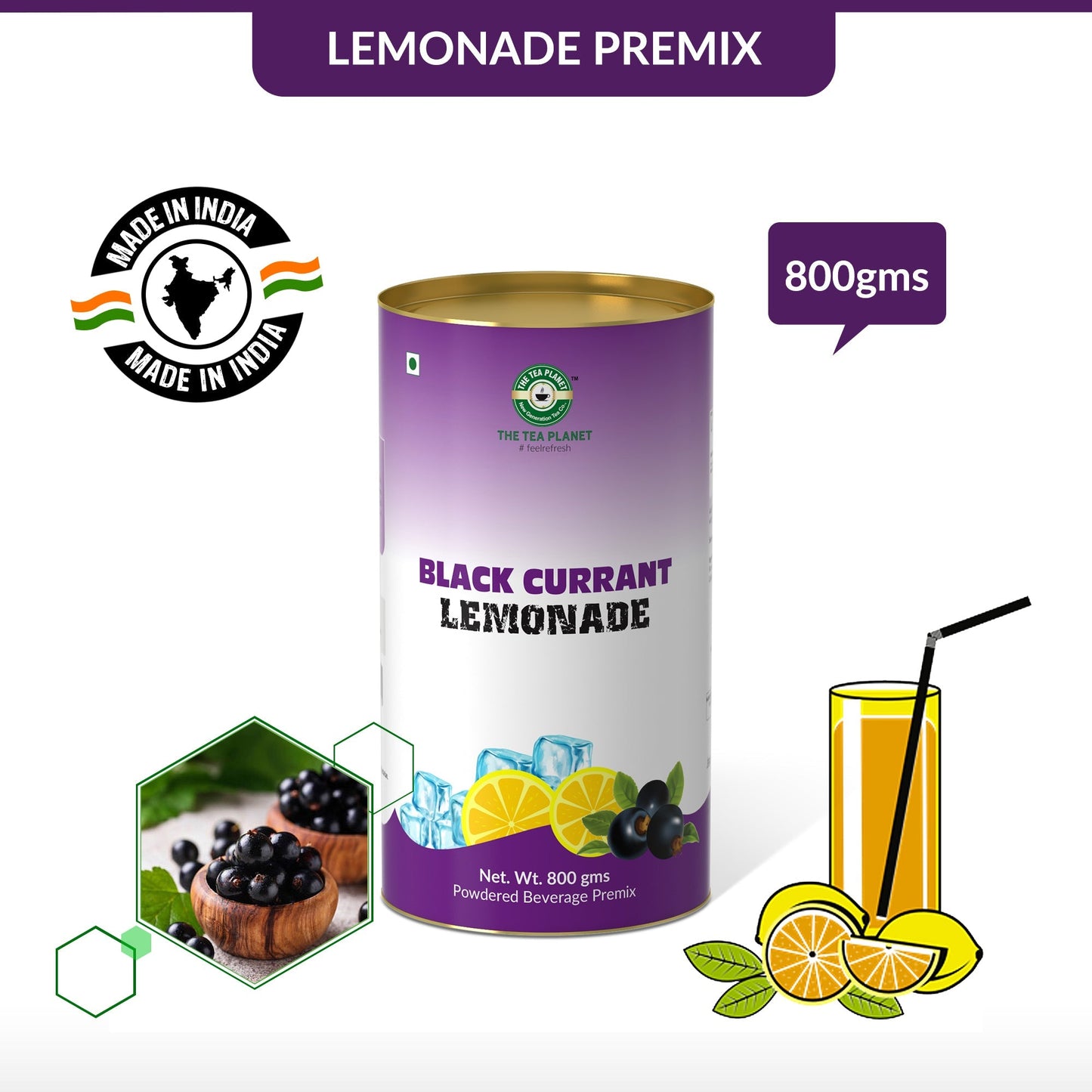 Black Currant Lemonade Premix - 250 gms