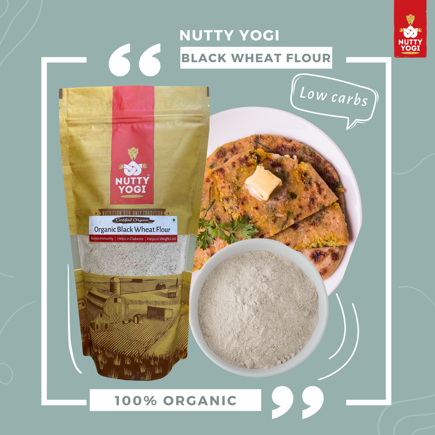 Nutty Yogi Organic Black Wheat Flour