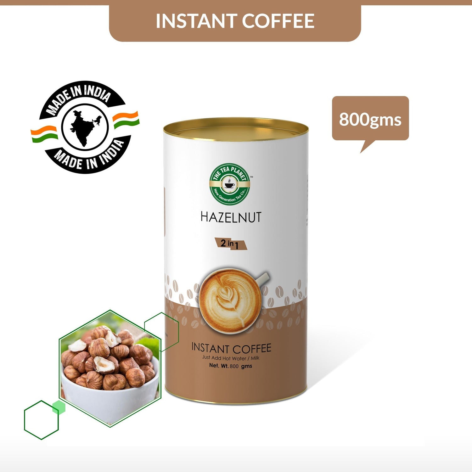 Hazelnet Instant Coffee Premix (2 in 1)