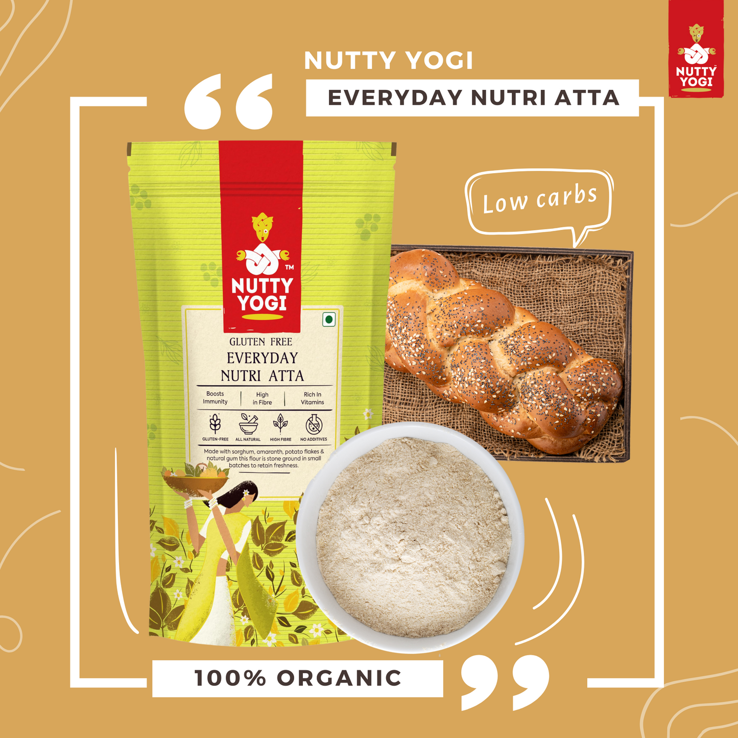 Nutty Yogi Gluten- Free Everyday Nutri Atta