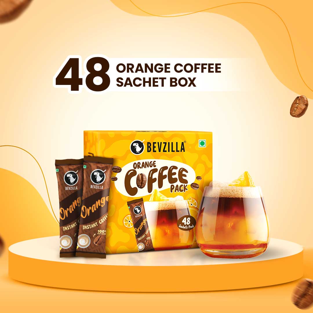 Orange Coffee Powder sachets