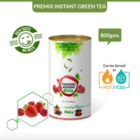 Strawberry & Raspberry Flavored Instant Green Tea